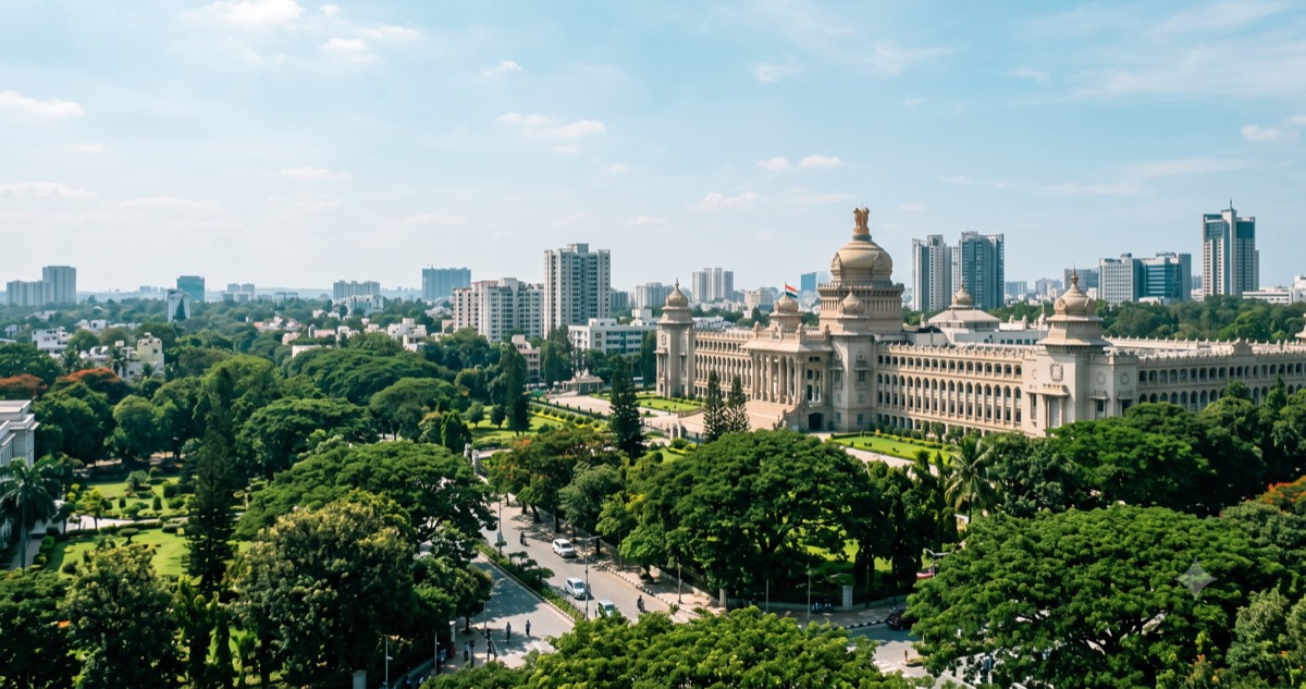 Bangalore skyline — rent vs buy calculator